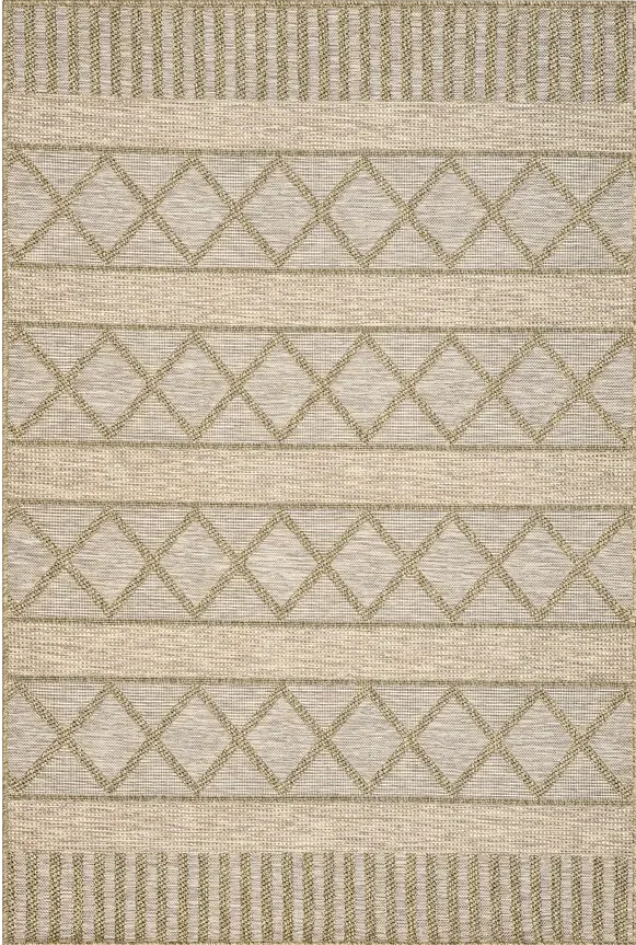 Woven Bliss – Tuscan Twilight Rug with brown grey geometric Pattern