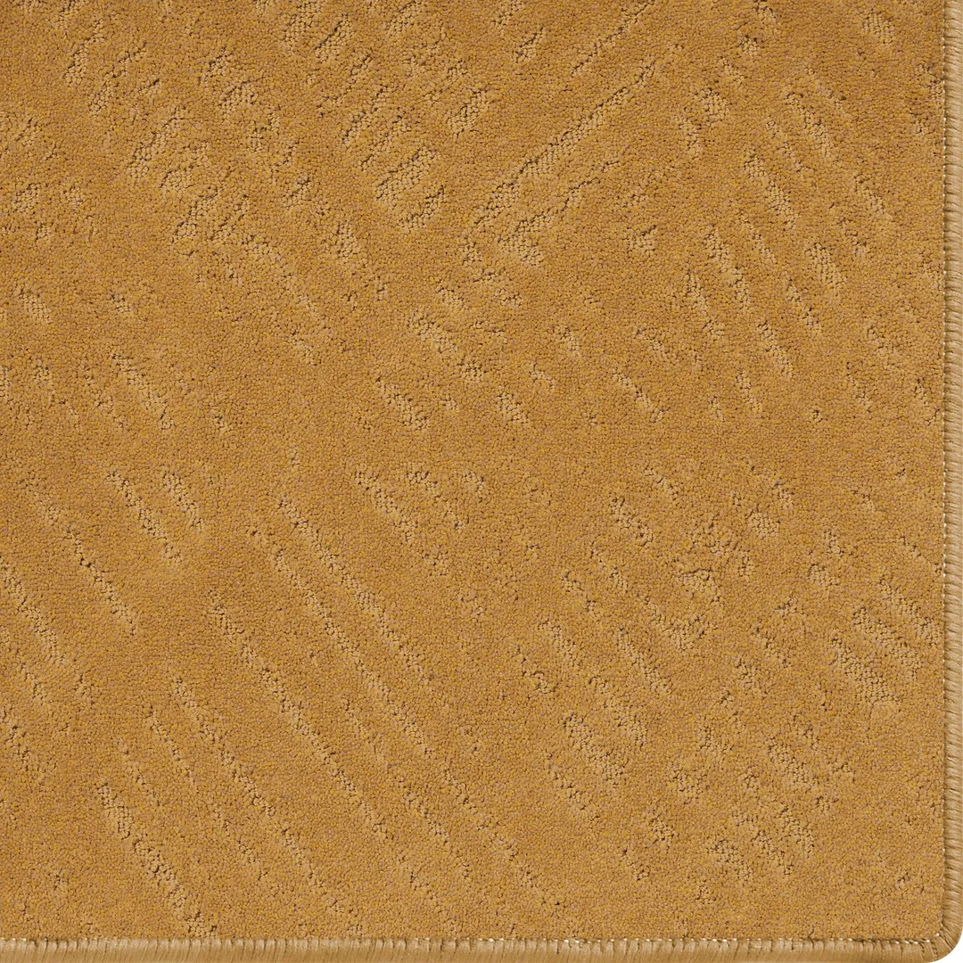 Woven Bliss – bronze orange carpet rug with scale pattern and overlocked edges