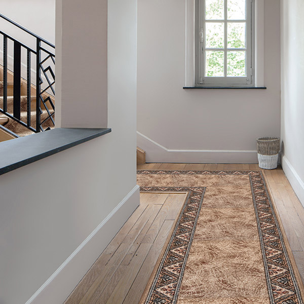 Woven Bliss – Eiger Elegance Runner tan runner with persian motiff