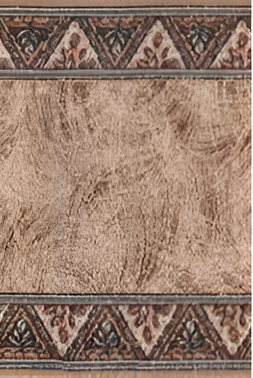 Woven Bliss – Brown and grey Sandstone Heritage Runner with patterns on each end