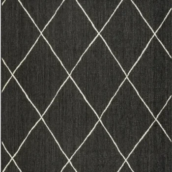Woven Bliss – Tidal Harmony Rug showing black and white pattern