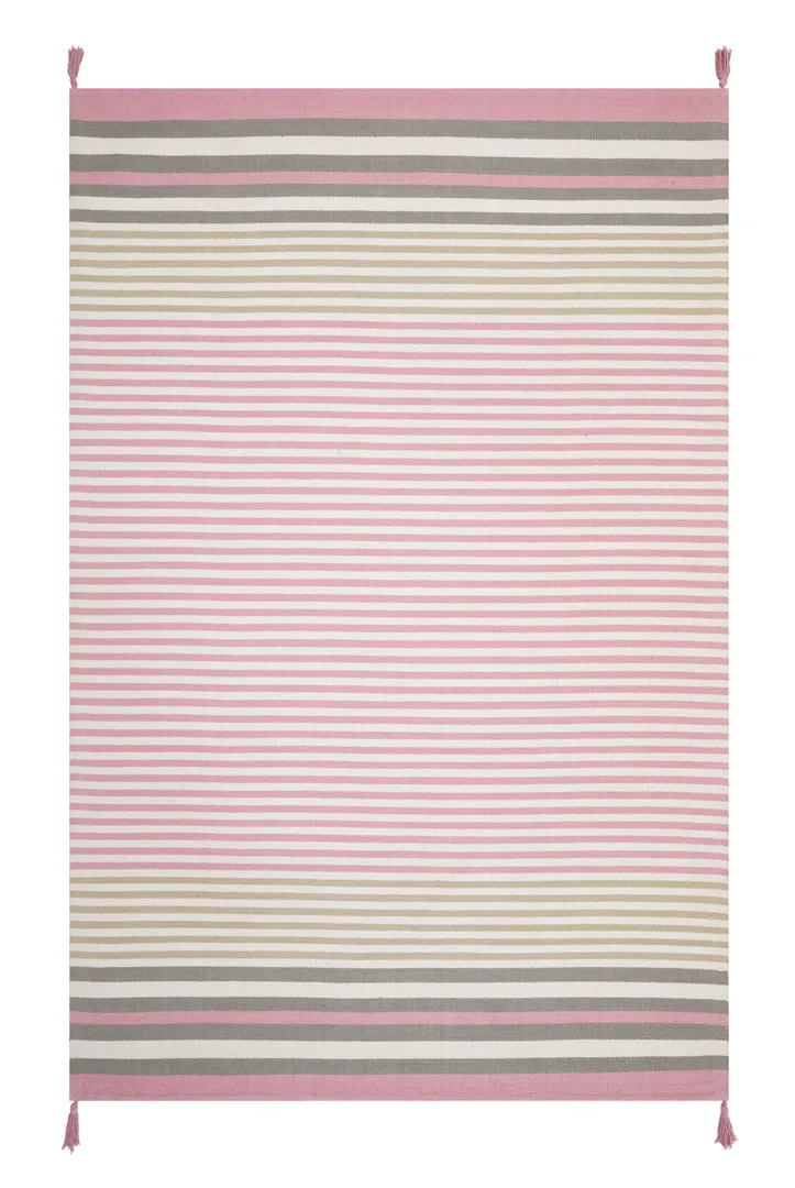 Woven Bliss – Beatrix Rug Multiple coloured striped handmade rug