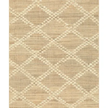 Woven Bliss – umber rug with criss cross pattern umber runner