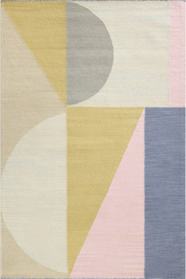 Woven Bliss – Dawn rug has different colours and shapes