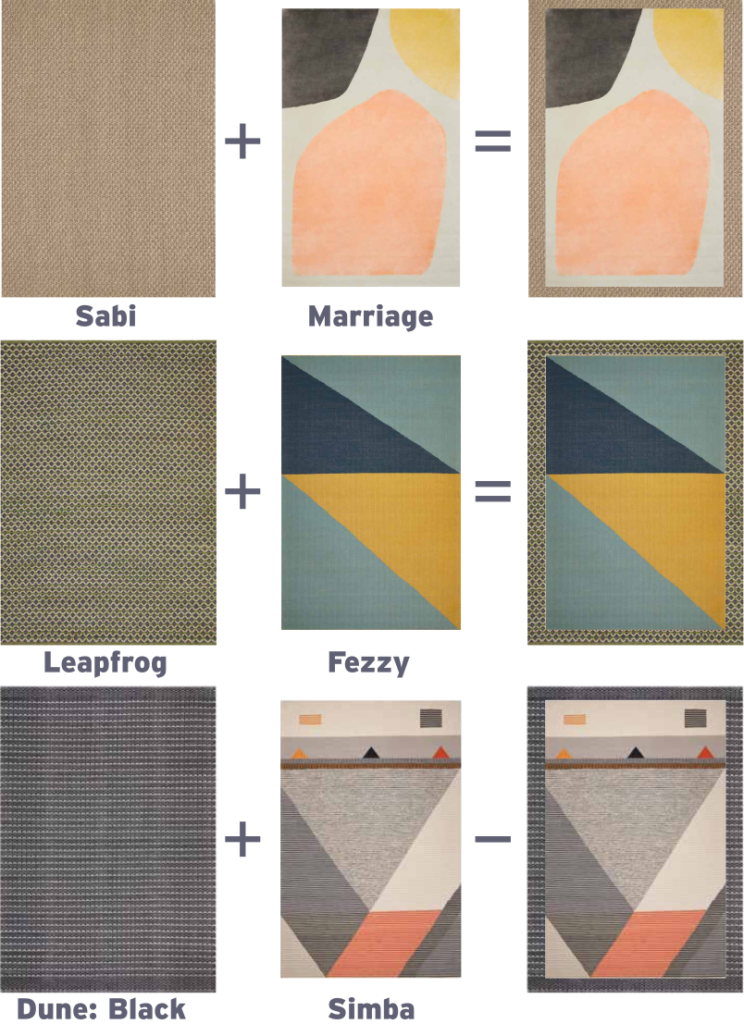 Woven Bliss – Examples of layered rugs