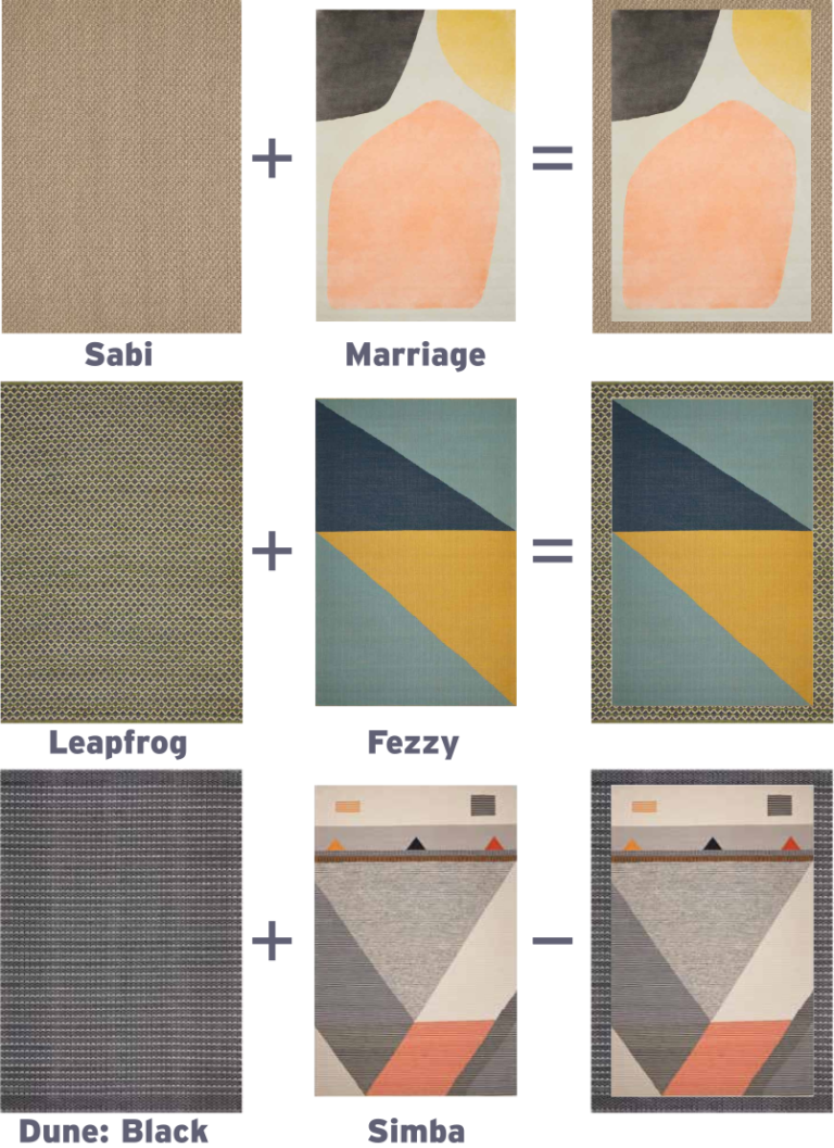 Woven Bliss – Examples of layered rugs