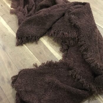 Woven Bliss – Brown Mohair Throw Blanket