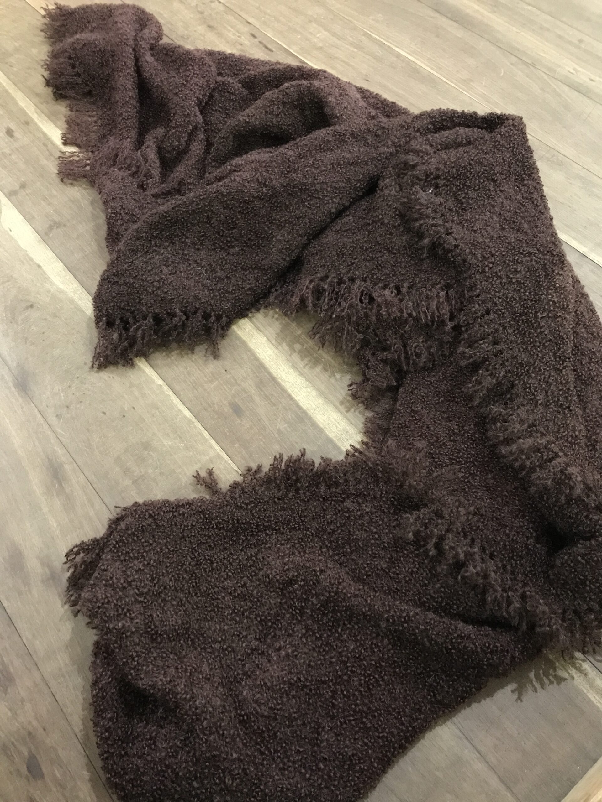 Woven Bliss – Brown Mohair Throw Blanket