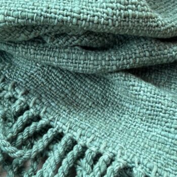 Woven Bliss – Bhutan Mohair Throw Jade