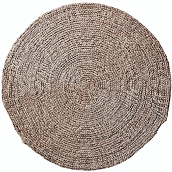 Woven Bliss – Braided Gold Round Jute Rugs