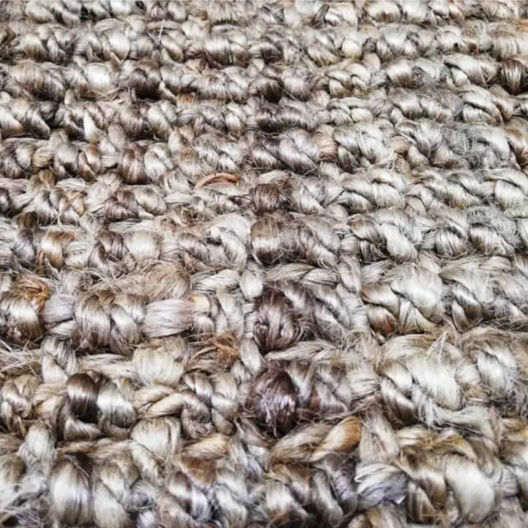 Woven Bliss – Silver Reversible Jute Rug