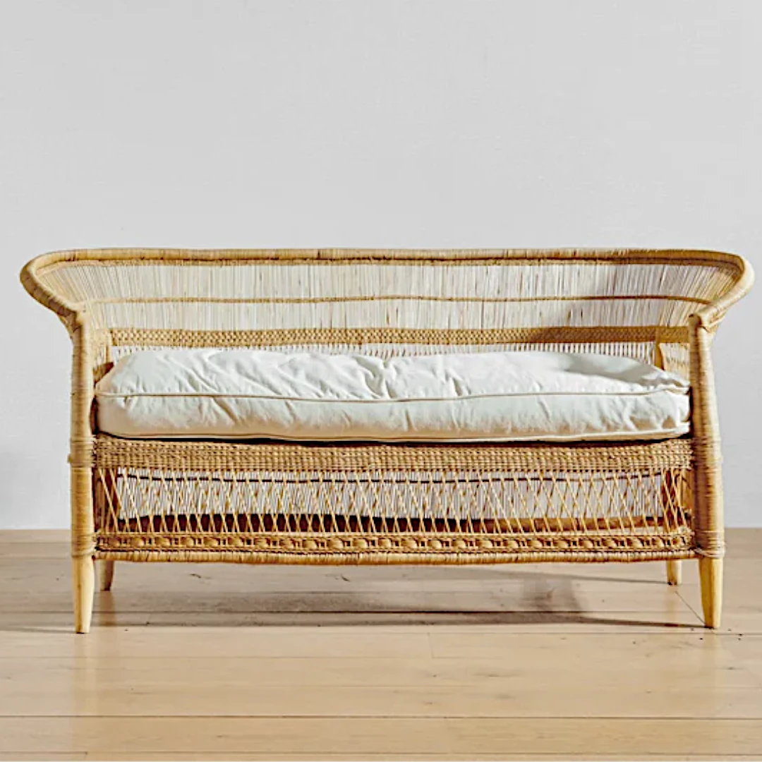 Woven Bliss – Cane couch and cushion