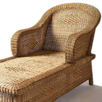 Wicker Chaise Lounger