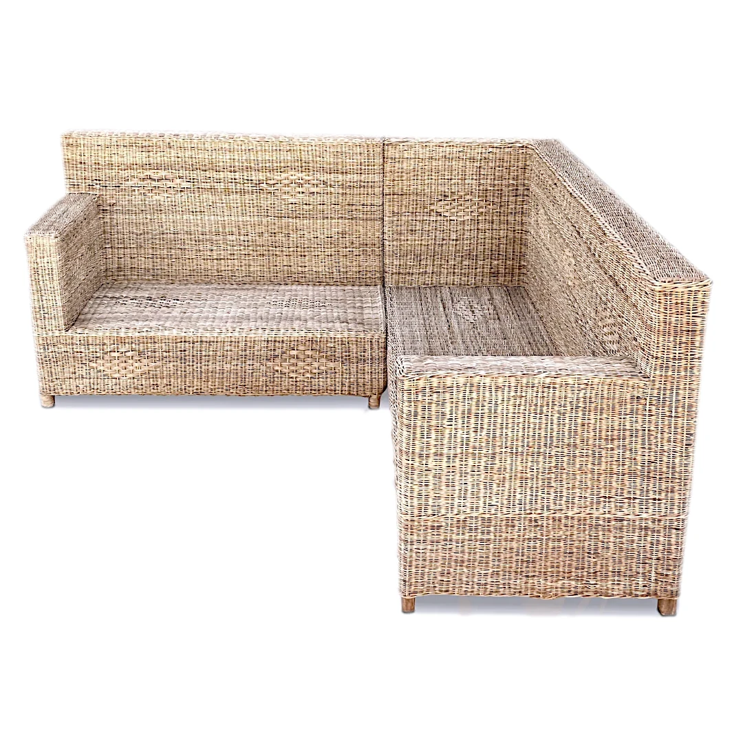 Woven Bliss – Wicker Box Corner Couch