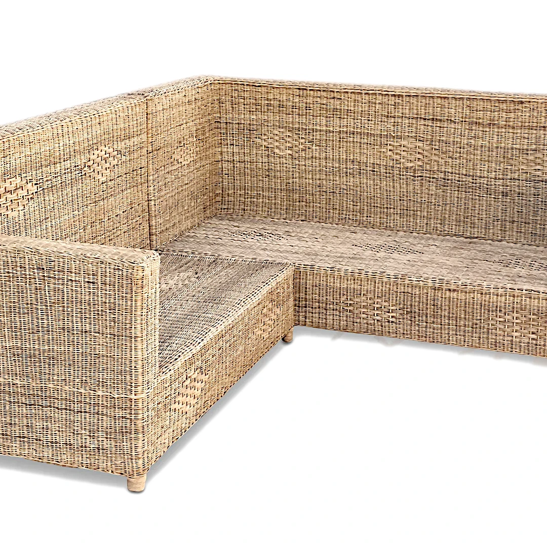 Woven Bliss – Wicker Box Corner Couch