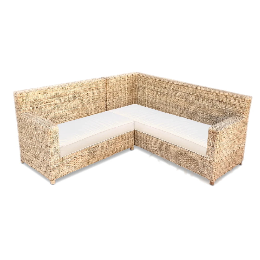 Woven Bliss – Wicker Box Corner Couch