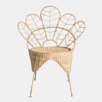 Woven Bliss – Wicker Flower Chair