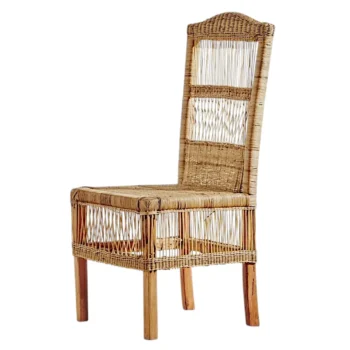 Woven Bliss – Wicker Dining Chair – Open Weave