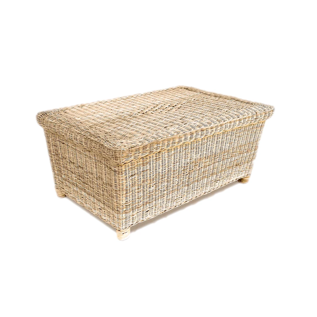 Woven Bliss – Wicker Rectangular Coffee Table