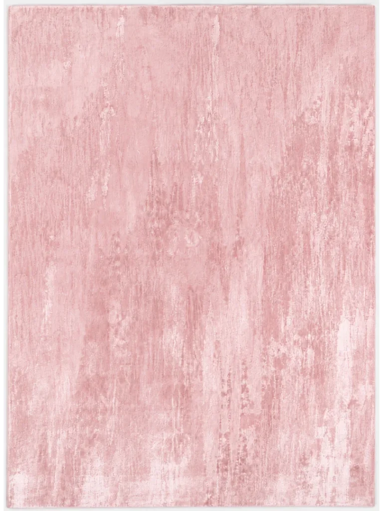 pastel pink viscose rug