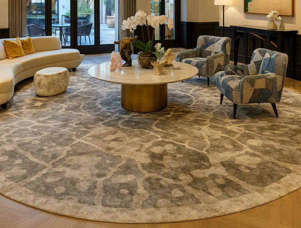 Woven Bliss – Handknotted round rug