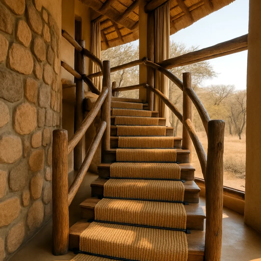 Installing Natural Fibre Stair Runners.  Sisal also make beautiful Natural fibre rugs.