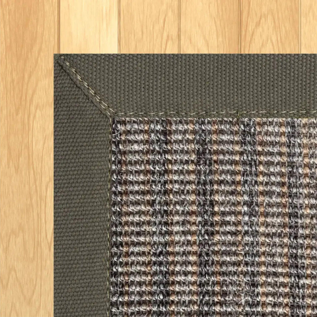 Sisal Pinstripe Grey Binding