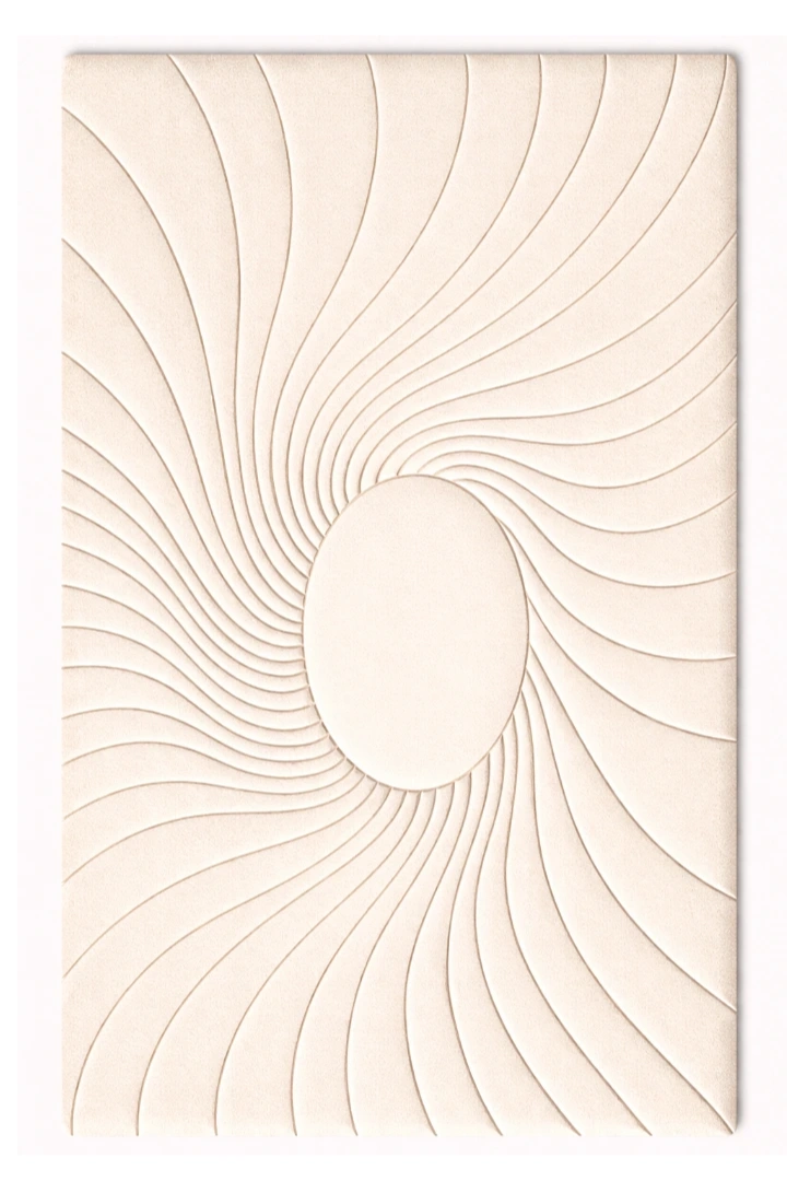 Woven Bliss – Carved Sun Hand-Tufted Rug