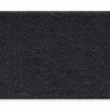 Woven Bliss – Black Hand Tufted Cotton Bathroom Mat 100x60cm