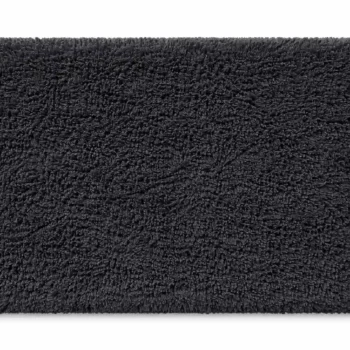 Woven Bliss – Black Hand Tufted Cotton Bathroom Mat 50x60cm