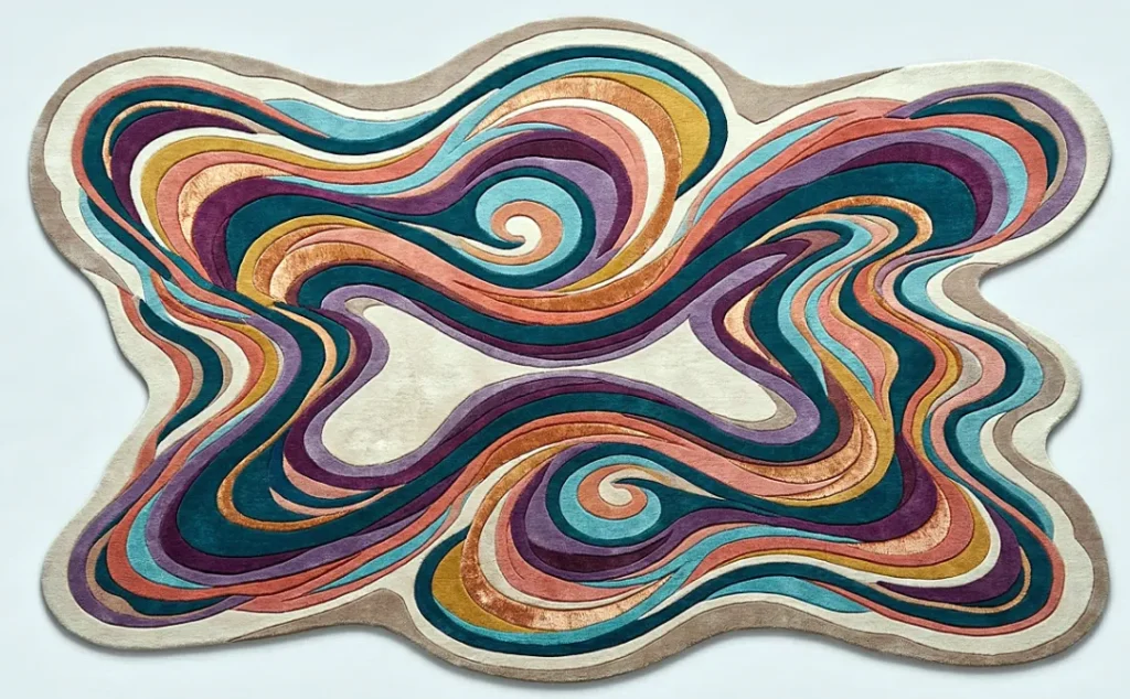 custom sized and shaped hand tufted rug