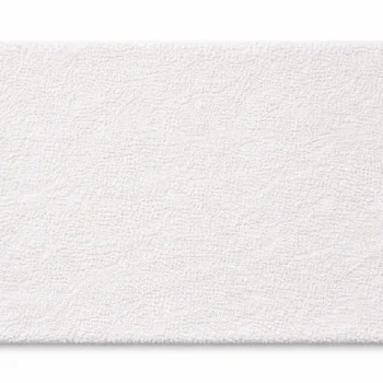 Woven Bliss – White Hand Tufted Cotton Bathroom Mat 100x60cm