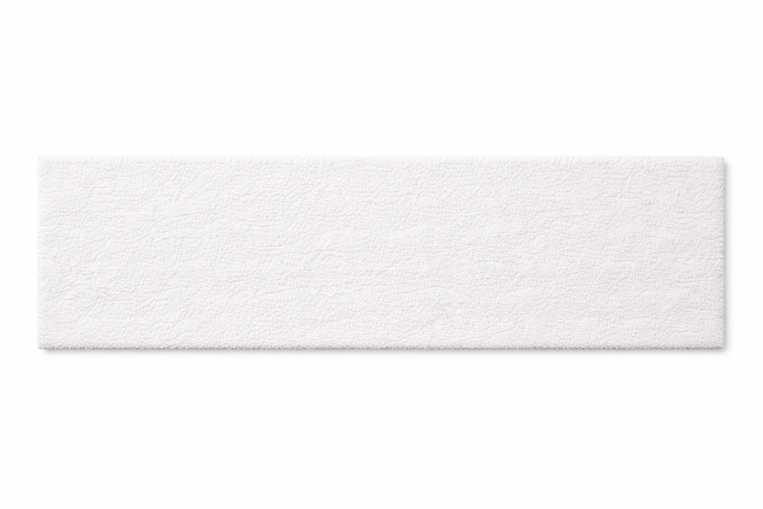 Woven Bliss – White Hand Tufted Cotton Bathroom Mat 150x60cm