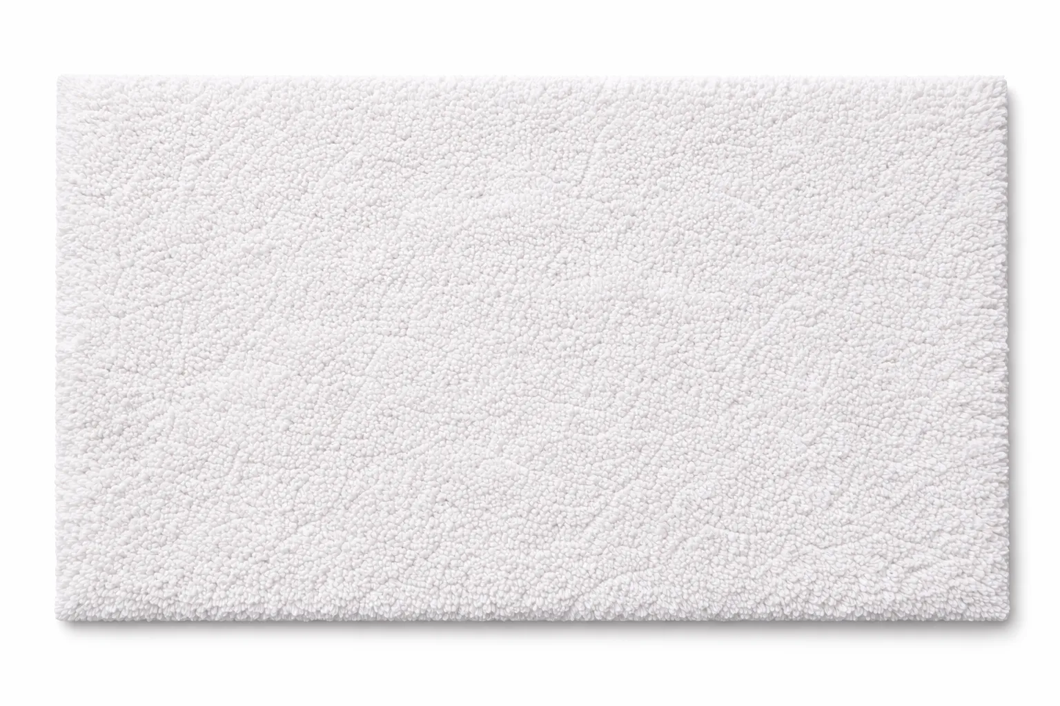 Woven Bliss – White Hand Tufted Cotton Bathroom Mat 50x60cm