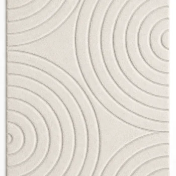Woven Bliss – halo carved ivory rug