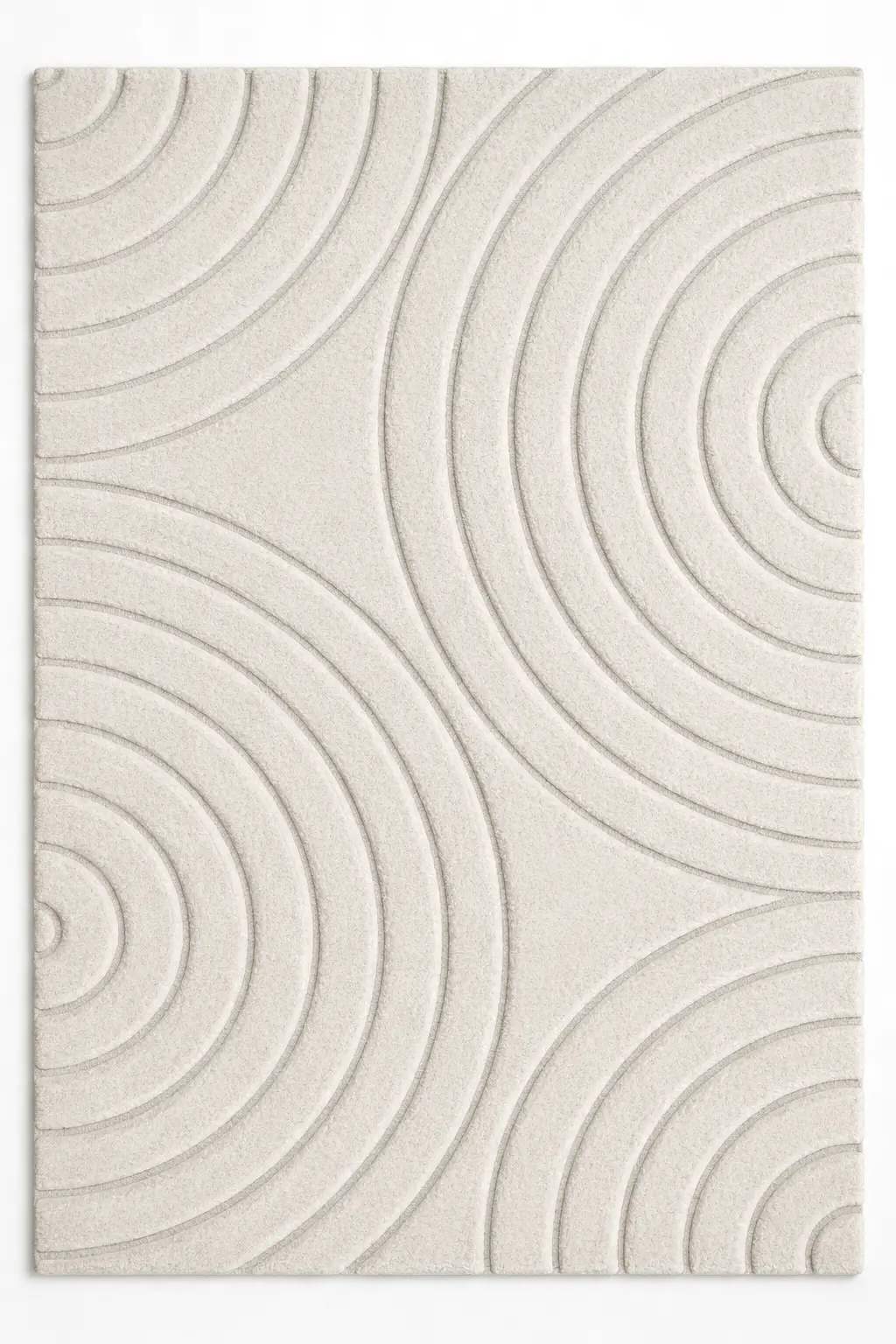 Woven Bliss – halo carved ivory rug