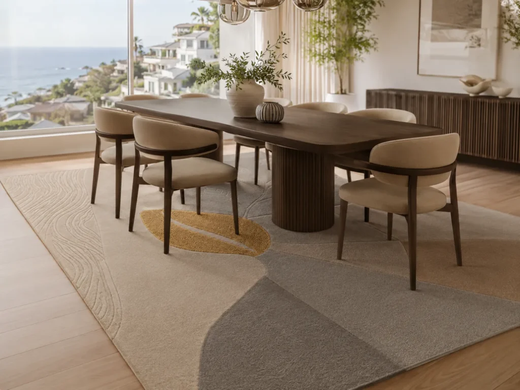 Atrium architectural hand-tufted rug in New Zealand merino wool