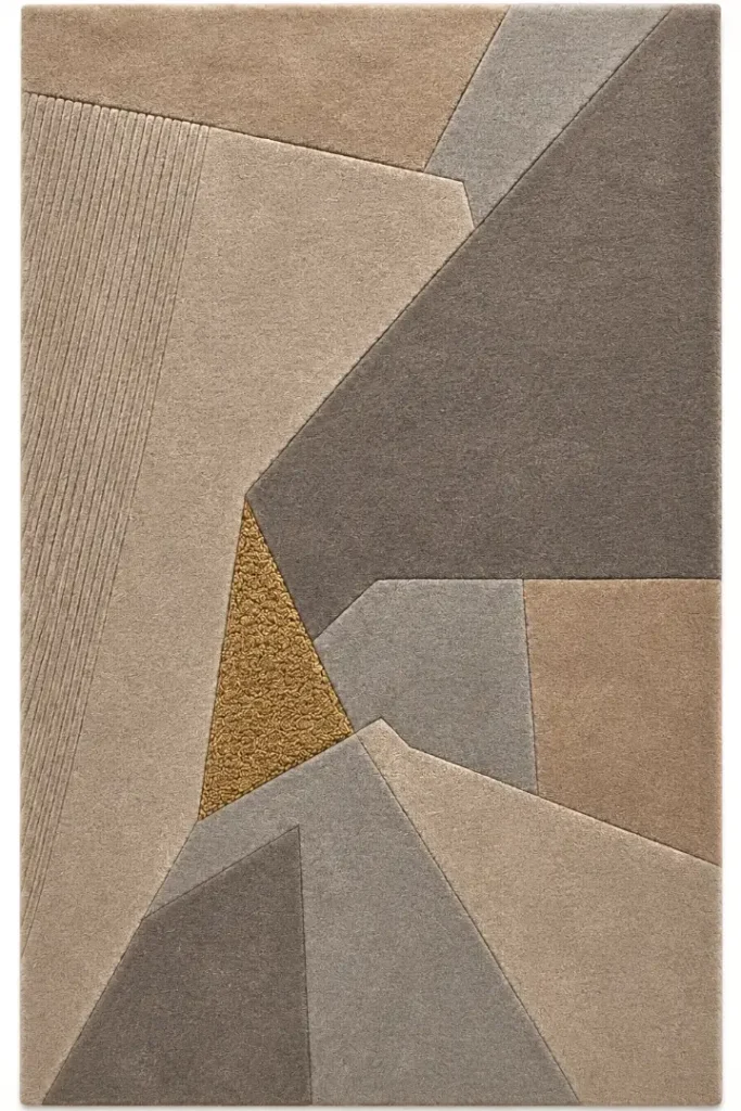Lithic Geometric Hand-Tufted Rug