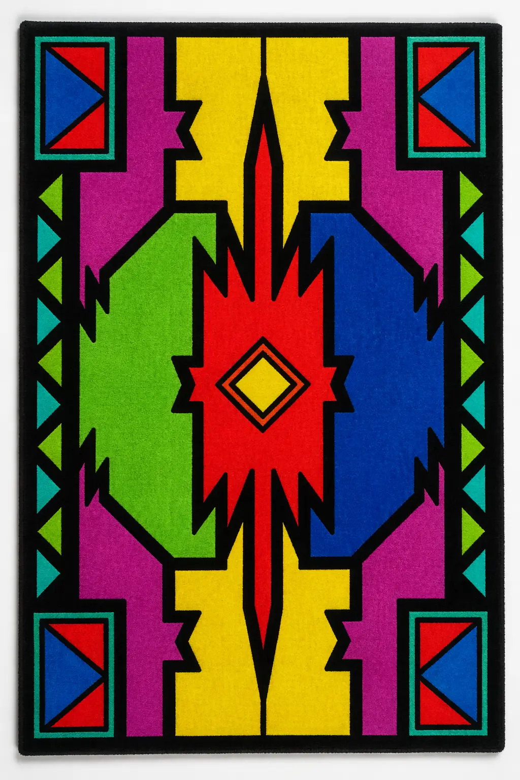 Woven Bliss – Ndebele Inspired Multicolour Rug