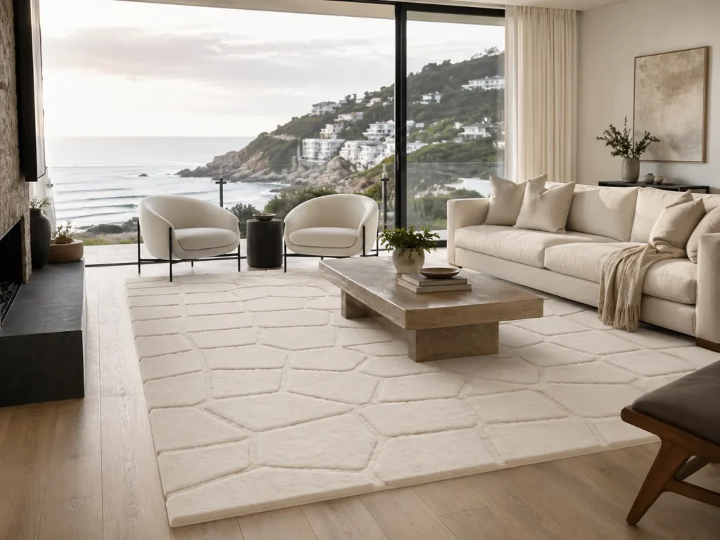 Pietra Carved Ivory rug trends