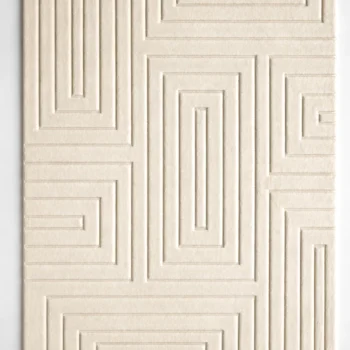 Woven Bliss – Aureline Carved White Rug Handtufted rug