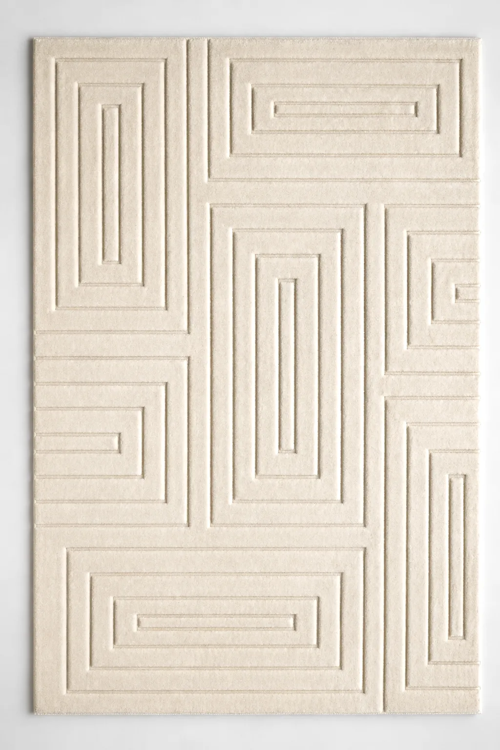Woven Bliss – Aureline Carved White Rug Handtufted rug