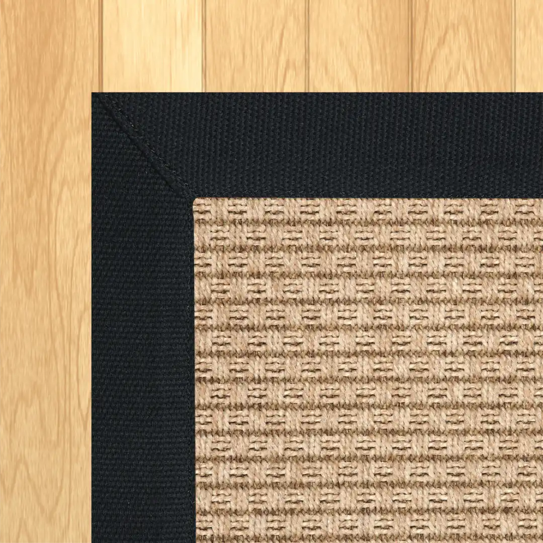 Woven Bliss – African Rythm Outdoor Rug Black Binding