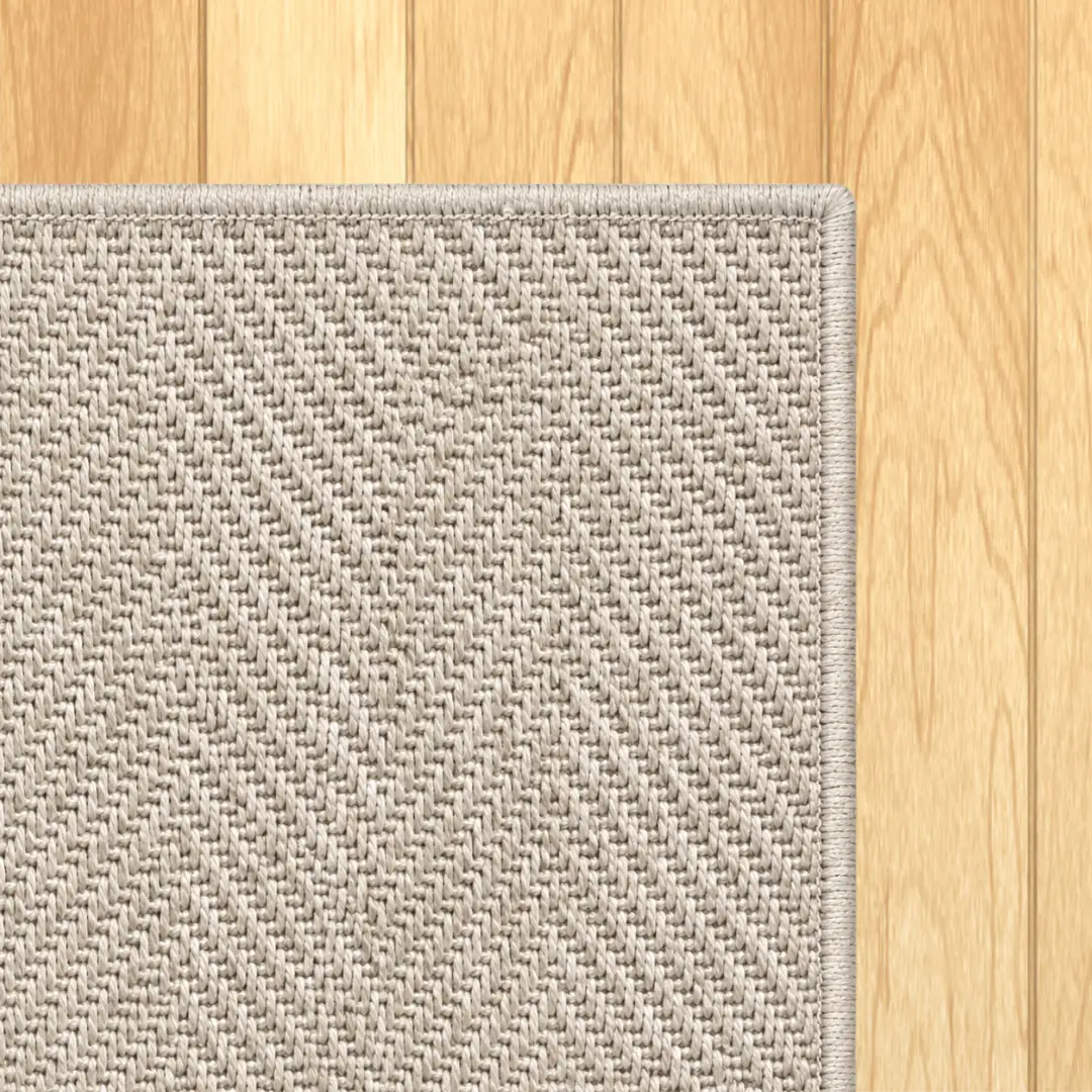 Woven Bliss – Chevron Beige Outdoor Rug Overlocked