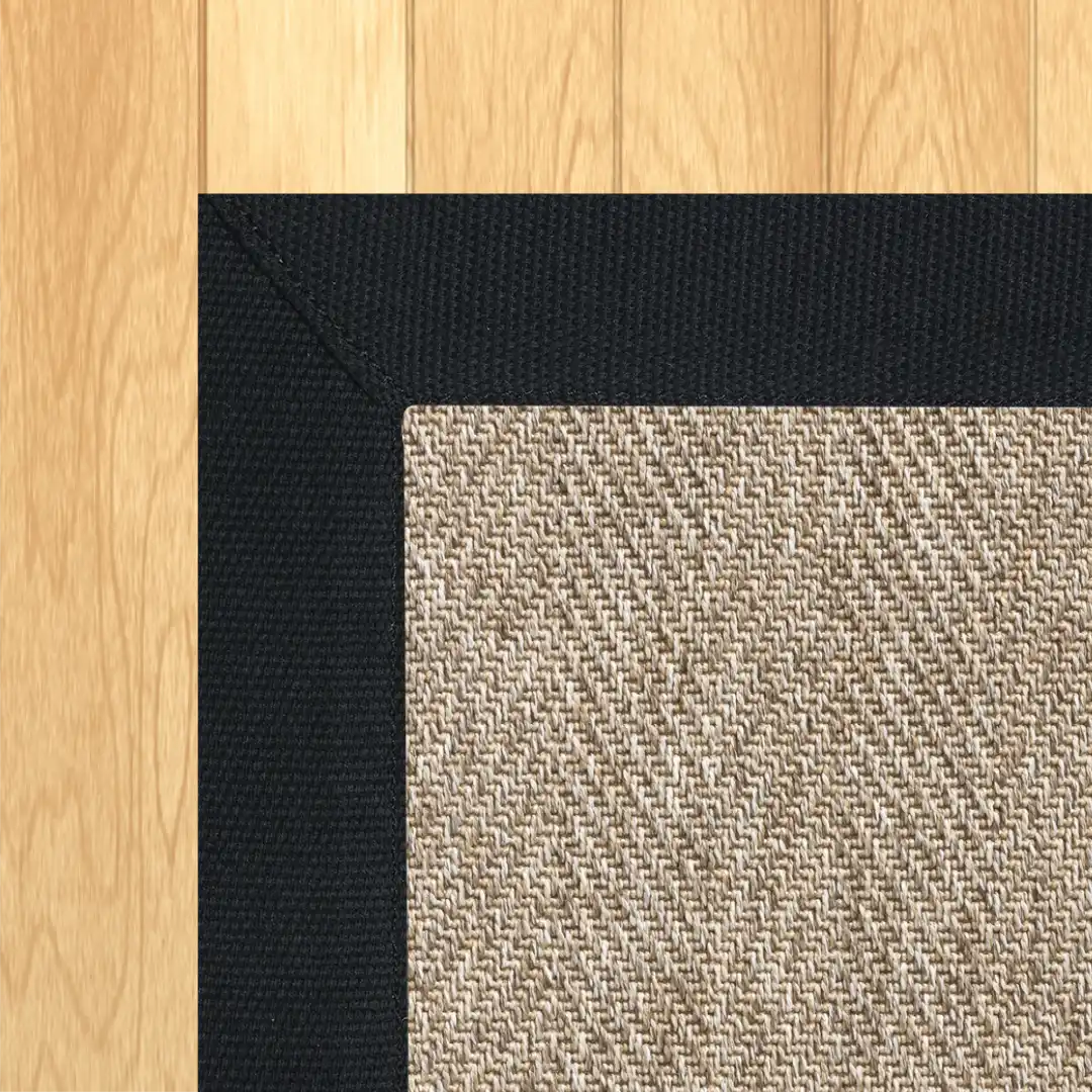 Woven Bliss – Chevron Brown Chevron Brown Outdoor Rug Black Binding