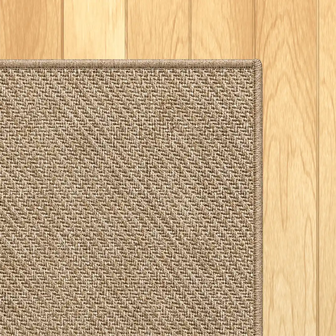 Woven Bliss – Chevron Brown Outdoor Rug Overlocked