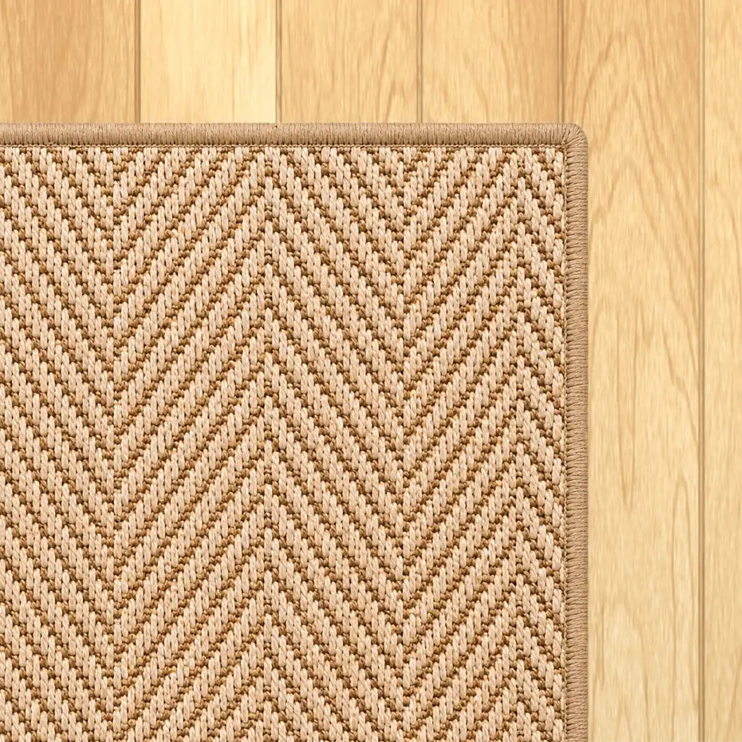 Woven Bliss – Chevron Grain Outdoor Rug Overlocked