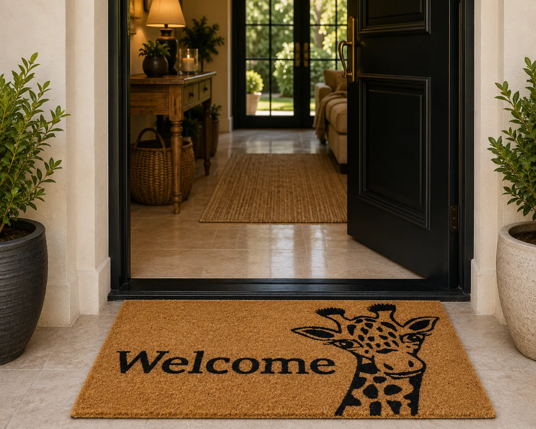 Woven Bliss – Giraffe doormat