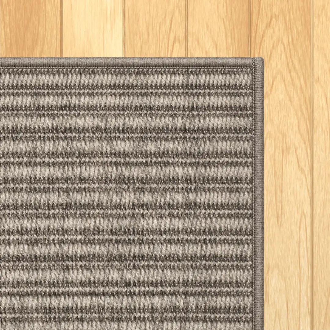Woven Bliss – Wicker Grey Outdoor Rug Overlocked