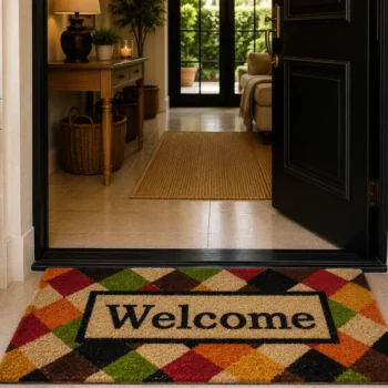 Woven Bliss – Harlequin Welcome Mat